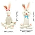 thumbnail image 3 of 2pcs Resin Meditation Yoga Bunny Statues - Ideal Zen Rabbit Figurines for Home, Office & Garden Decor, 3 of 5