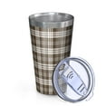 thumbnail image 2 of 16oz Tumblers Brown and White Checkerboard Checkered Pattern Stainless Steel Vacuum Insulated Double Wall Travel Tumbler Cups Mug with Lid and Straw,Cleaning Brush for Coffee,Tea, 2 of 4