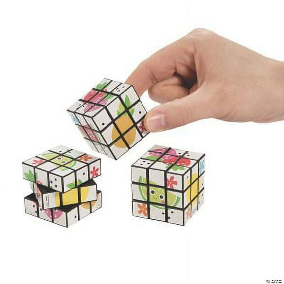 Mini Fun Fruit Puzzle Cubes, Birthday, Toys, 12 Pieces