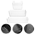 thumbnail image 2 of Kit organizador de cajones de 3 piezas, bandejas organizadoras para cajones de escritorio, cajas de almacenamiento transparentes, 2 of 6