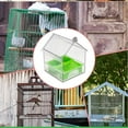 thumbnail image 4 of Pull-Out External Parrot Feeder, Hanging Transparent Bird Feeder House with Pull-Out Tray, Dual Food Slots, Easy Refill & Cleaning, Durable Outdoor Cage Attachment for Balcony Garden Fence(1pc Green), 4 of 10