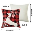 thumbnail image 4 of FairOnly Buffalo Plaid Christmas Pillow Cover 18"x18" Xmas Indoor Decor Printed Cushion Case for Sofa Couch, Red/Black, Set of 4, 4 of 7