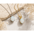 thumbnail image 2 of Aonejewelry 1.70 Carat Oval Opal Pendant Necklace for Women 14K White Gold, 9x7 mm Gemstone Pendant with 18 Inch Chain, Womens Jewelry Gift for Her, 2 of 6