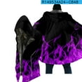 thumbnail image 3 of Lilgiuy Men Zipper Casual Hooded Thicken Print Long Sleeve with Pocket Jacket for Home Leisure, 3 of 4