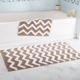 thumbnail image 6 of Lavish Home 67-0025-SF 100 Percent Cotton 2 Piece Chevron Bathroom Mat Set - Seafoam, 6 of 7