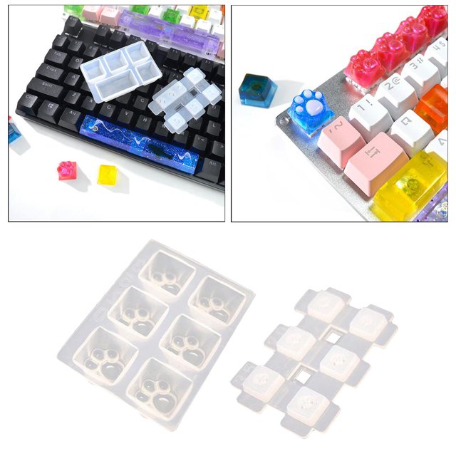 de de silicona Premium, de resina de cristal hechos de llaves de Teclados mecánicos para juegos, de - Uña de gato Garra de gato perfecl Molde de silicona para teclas