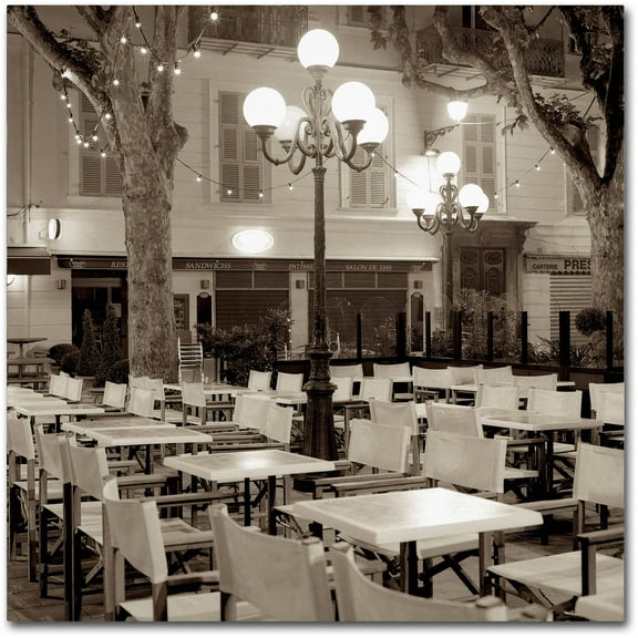 Trademark Fine Art "Cote d'Azur Cafe I" Canvas Art by Alan Blaustein