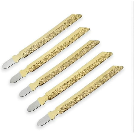 

SHDIATOOL 5-Piece 4 in. Diamond Jig Saw Blades for Tile Ceramic Brick Granite Marble with T-Shank 46 Grit