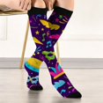 thumbnail image 7 of Carnival Stockings for Women Cropper Thigh High Cozy Compression Winter Fashion Running Womens Socks Dark Blue, 7 of 7