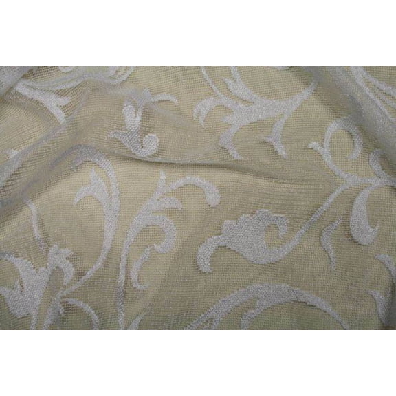 CARLISLE Lace Fabric, 55 Inch. in Width, Sample 3x3 Inch / White