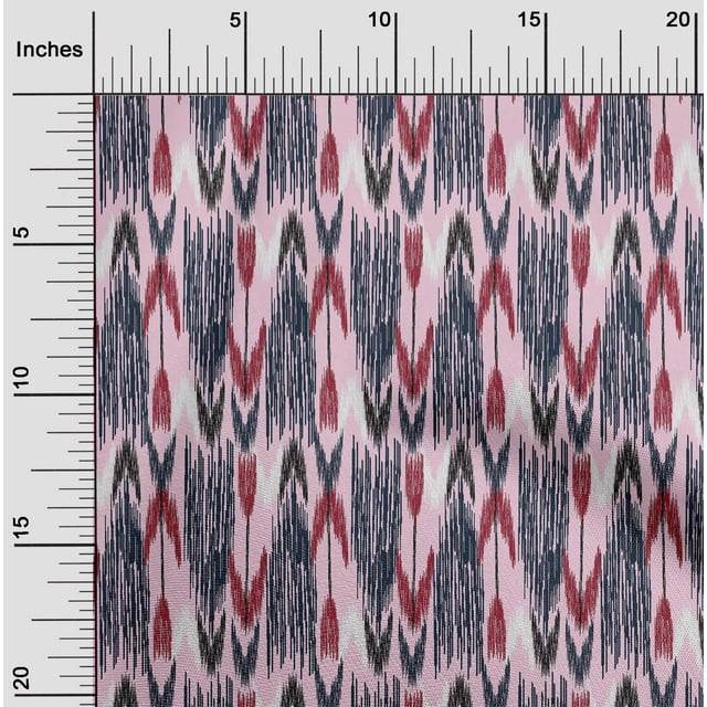 oneOone Viscose Jersey Fabric Arrow Ikat Print Fabric BTY 60 Inch Wide