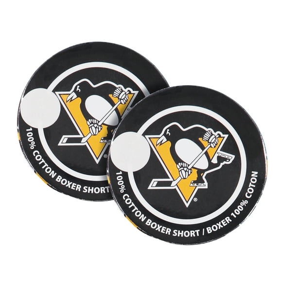 NHL Hommes 2-Pack Puck Boxers - Pittsburgh Pingouins Coton Sous-Vêtements Taille L