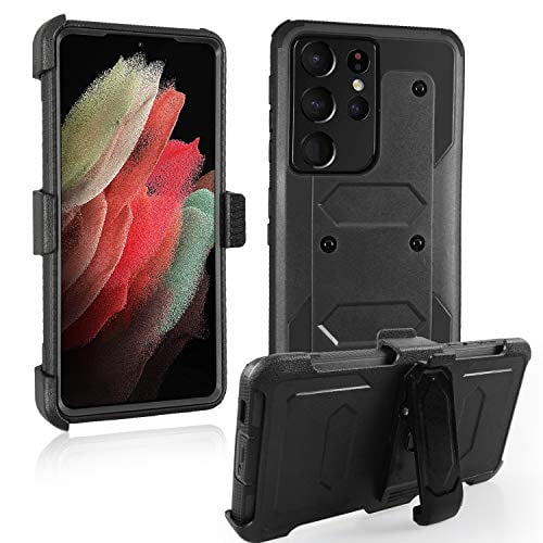 Goldcherry For Samsung Galaxy S21 Ultra Case Heavy Duty High Impact Resistant Armor Holster Defender Case With Kickstand Swivel Belt Clip Holster For Samsung Galaxy S21 Ultra 6 8 Inch Black Walmart Com