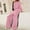 Pink, variant on Oplxuo Women's Oversized Long Sleeve Jumpsuit Chic Off The Shoulder Drawstring Waist Casual One Piece Romper with Pockets
