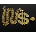 thumbnail image 4 of Collar con colgante grande de aleación de diamantes con símbolo de dólar en bruto, dominante, estilo hip hop exagerado, estilo europeo y americano, joyería de moda para hombres, 4 of 5