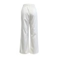 thumbnail image 4 of Rhuody Summer Pants For Women Elastic Waist Solid Color Wide Leg Relax Fit Loose Fit Trousers Classic Clothing Xl White, 4 of 6