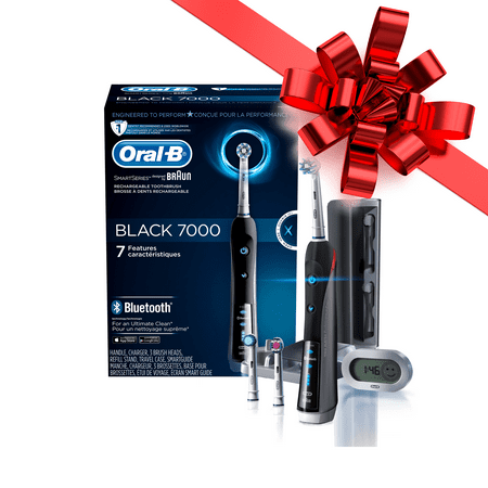 Whitening Powered Toothbrush - Oral-B 7000 ($20 Instant Rebate Available) SmartSeries Electric Toothbrush, 3 Brush Heads, Powered by Braun, Black