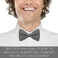 thumbnail image 5 of Men's Classic Pre-Tied Bow Tie Formal Solid Tuxedo, by Bow Tie House (Large, Grey Fog), 5 of 5