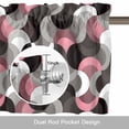 thumbnail image 6 of Pink Black Wavy Valance Curtain for Windows Medieval Abstract White Grey Pink Black Texture Rod Pocket Curtain Valances Short Window Treatments for Kitchen Bathroom Laundry Basement 60 x 14 Inch, 6 of 9