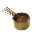 thumbnail image 4 of Juego moderno de tazas y cucharas medidoras de acero inoxidable, dorado, juego de tazas medidoras y cucharas medidoras de metal apilables, elegantes y resistentes (8 piezas) - Lindo juego de tazas medidoras ER, 4 of 5