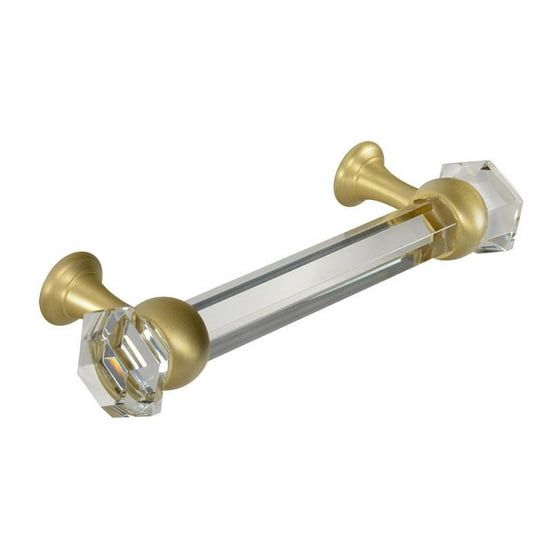 Vienna No 2 Satin Brass And Lucite Cabinet Pulls Knobs
