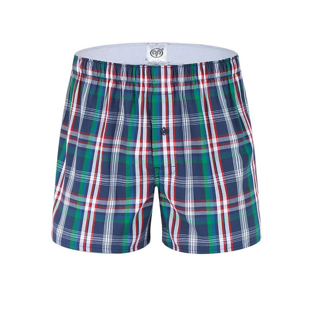 MAWCLOS Mens Quick Dry Plaid Printed Shorts Summer Beach Swim Trunks ...