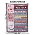 thumbnail image 2 of LHSHID Sister Gifts Blanket To M Sister Birthday Gifts from Sister Gifts for Sister Best Birthday Gifts for Sister Super Soft Throw Blankets 50x60in, 2 of 6