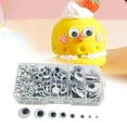thumbnail image 2 of 730x ojos saltones que se mueven, ojos blancos y negros, ojos de Diy para muñecas, ojos móviles para hacer manualidades, accesorios, marionetas, 2 of 9
