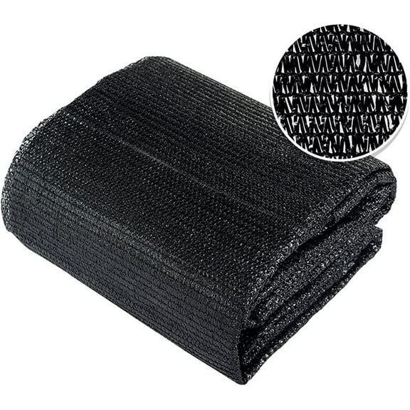 8x12ft 90% UV Black Outdoor Garden Canopy Shade Cloth Fabric Sunblock Anti-heat