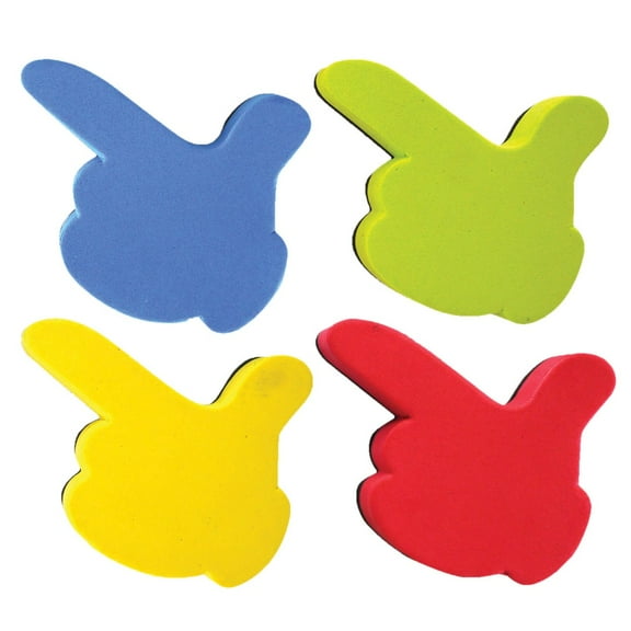 Call-Out Finger Pointer Magnetic Whiteboard Eraser - Retail Set Of 4 Erasers