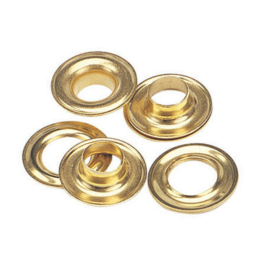 144 Brass Grommets & Plain Washers 3/8" Size 2
