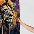 thumbnail image 3 of Lion headphones digital painting  Bathroom Decor Set , multi size Colorful Luxurious Graphic Print Polyester Fabric Fashion Bathroom Decor Sets with Hooks Washable shower curtain  Bathroom Showe, 3 of 7
