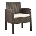 thumbnail image 5 of SEGMART Outdoor Patio Chair Set, 4 PCS All-weather PE Rattan Furniture Set, Wicker Conversation Set, Leisure Modern Bistro Set with Cushions & Table, Patio Deck Backyard Garden Poolside Sofa Set, B761, 5 of 9