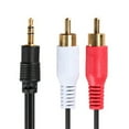 thumbnail image 4 of Unique Bargains Adaptateur de Câble Audio M/M pour Écouteurs 4,7 Pi 3,5 mm à 2 RCA Rouge Noir Blanc, 4 of 7