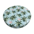 thumbnail image 1 of Disketp Flamingos And Palms Funda Redonda para Taburete, Funda de Cojín para Silla de Bar Suave y Elástica-13 inch, 1 of 7