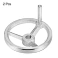 thumbnail image 3 of Uxcell 125mm/4.92 Inch Diameter Rotary Handwheel, 2 Pack Cast Iron with Handle for Milling Machines Lathes, 3 of 4