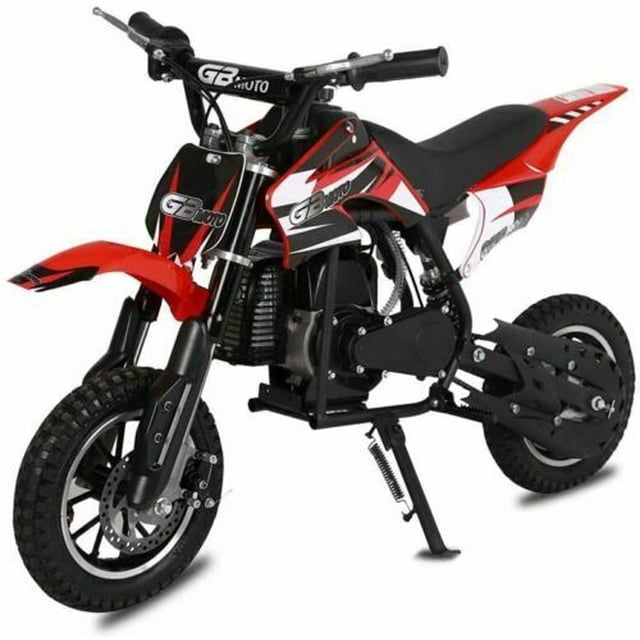 Motocicleta todoterreno de 2 tiempos para niños de 49 cc, con motor de gasolina (se requiere mezcla de aceite) GOBOWEN DB01