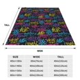 thumbnail image 3 of Balery Graffiti Art Manta de Felpa Suave y Acogedora – Cobija de Franela Aterciopelada para Cama, Lavable y Cálida para Sofá, Mascotas, Transpirable-80"x60", 3 of 7