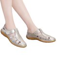 thumbnail image 2 of YOUYEDIAN Sandals for Women Fashion Breathable Cut-Out Versatile Round Toe Hook-and-Loop Flats Casual Non Slip Walking Shoes, 2 of 5