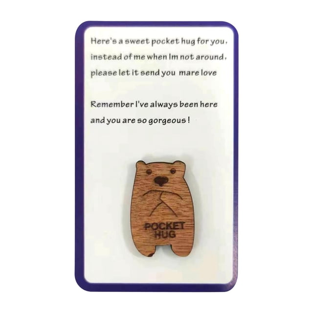 Birdeem Pocket Small Wooden Sign Wooden Pocket Keepsake Gift Mothers Day Fathers Day Gift
