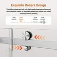 thumbnail image 4 of 46-48" W * 76" H Frameless Single Sliding Shower Doors, Bathroom Sliding Shower Door, 5/16" (8mm) Thick SGCC Tempered Glass Door, Reversible Installation, 4 of 8