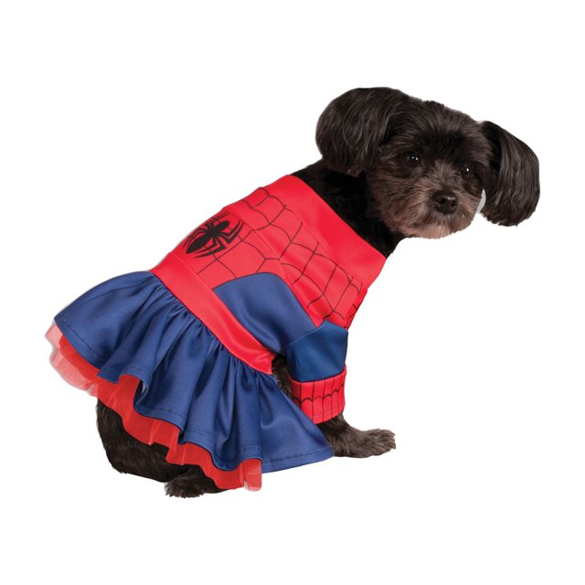 Marvel - Disfraz para Perros Spider Girl (Azul, Rojo, Negro)