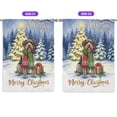 thumbnail image 2 of Merry Christmas Wirehaired Pointing Griffon Snowy Winter with Tree Decorations House Flag 28x40in Double Sided Dog Lover Outdoor Decor - 12020, 2 of 5