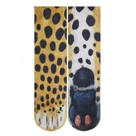 

Clearance! 3D Printed Socks Winter Cat Claws Cute Thick Warm Sleep Floor Socks Plush Coral Fleece Socks Female Tube Socks