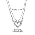thumbnail image 3 of SIfdSeng Collier en Argent Sterling en Forme d'Amour Plein de Diamants Micro Incrusté Collier Pendentif pour Filles Collier Classique de Clavicule, 3 of 8