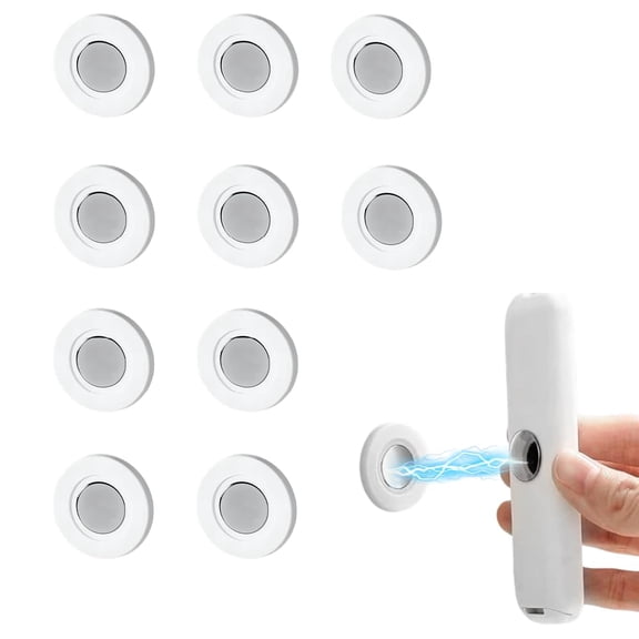 Magnetic Remote Control Holder Wall Mount,10 Pack TV Remote Control Holder for Fan/Air Conditioner,Self-Adhesive Bedside Storage Caddy For TV Backside/Bedroom/Office/RV Home Organizer (A)
