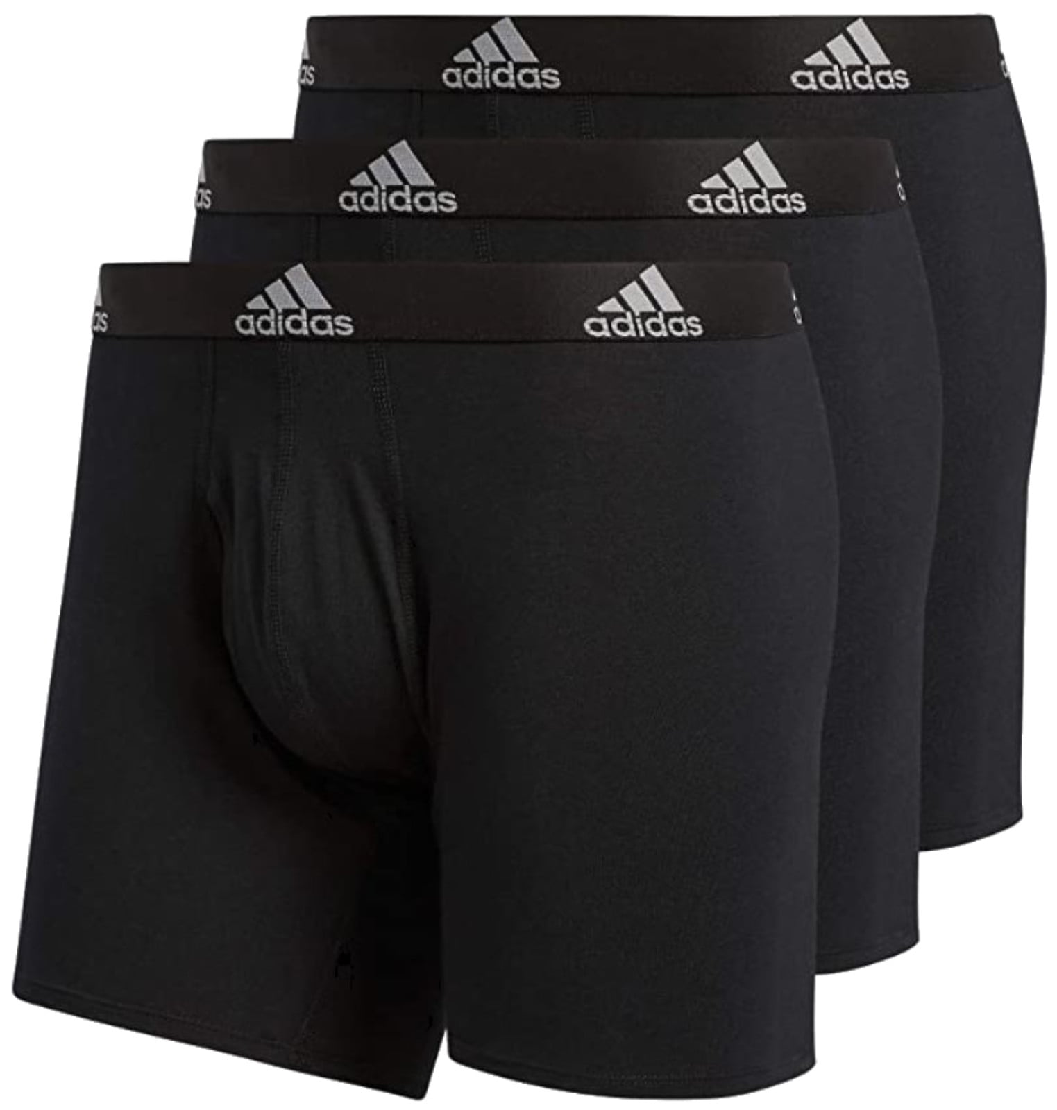 Adidas Men's Stretch Cotton Boxer Brief Tagless Underwear (3Pack