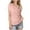 Pink, variant on Ohufall Summer Womens T-shirts Fashion Solid Color Casual Short Sleeve Cowl Neck Shirts Summer Loose Fit Comfortable Pleated Blouse Tops