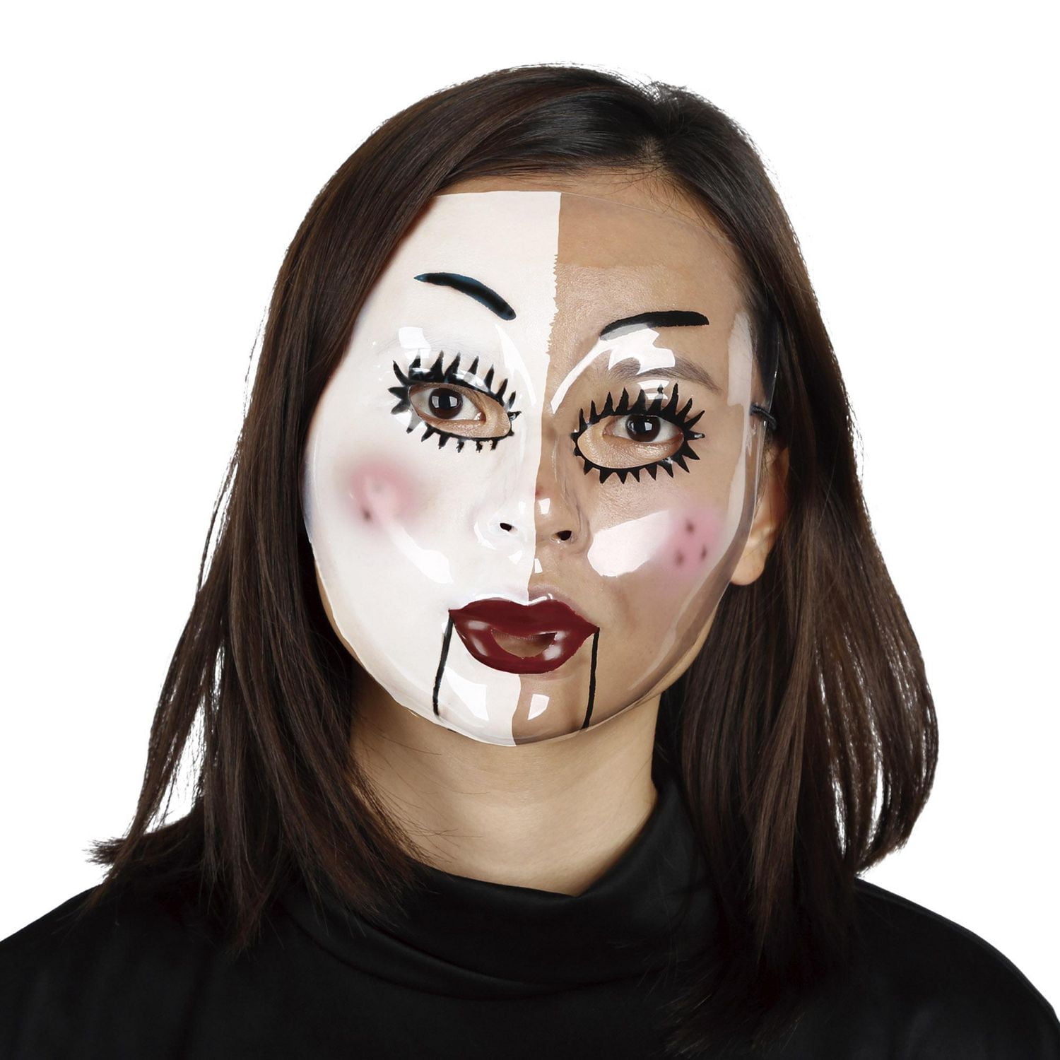 Way to Celebrate Adult Unisex Halloween Half Marionette Mask