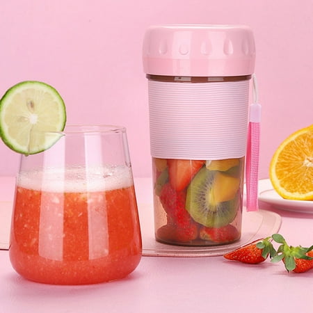

HXAZGSJA 300ML USB Portable Electric Juice Maker Cup Fruit Mixer Juice Blenders Bottle Kitchen(Pink)